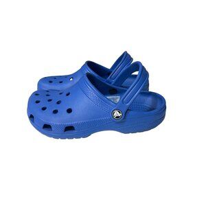 Crocs Womens Classic Clog Blue Slip-On Sandals Size 8 Lightweight Comfort Shoes